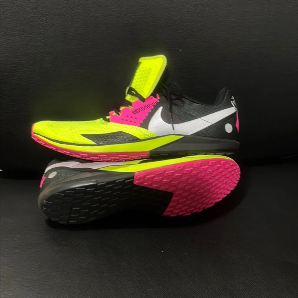 Nike Bright Yellow and Pink Athletic Shoes‎